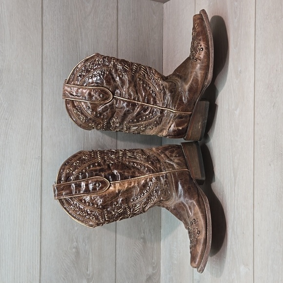 Corral Women 43751 Leather Western HOBO Square Toe boho sz 7.5M - Picture 10 of 14